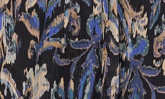 Halogen Print Smocked Waist Chiffon Midi Dress 4