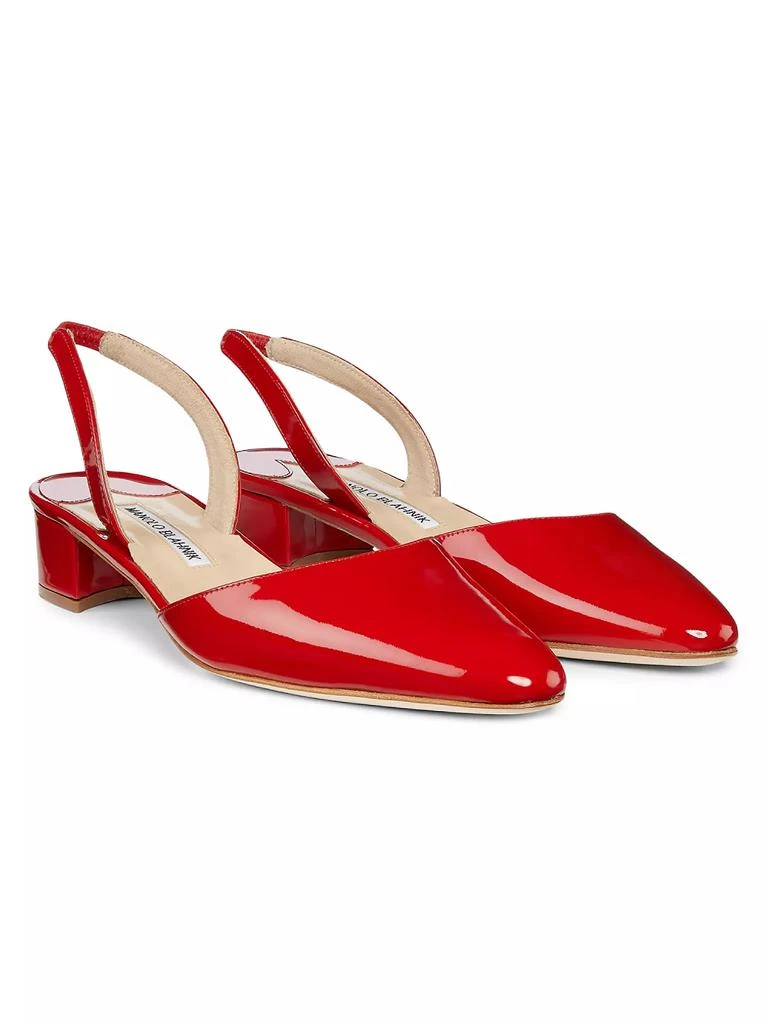 Manolo Blahnik Aspro Patent Leather Slingback Pumps 2