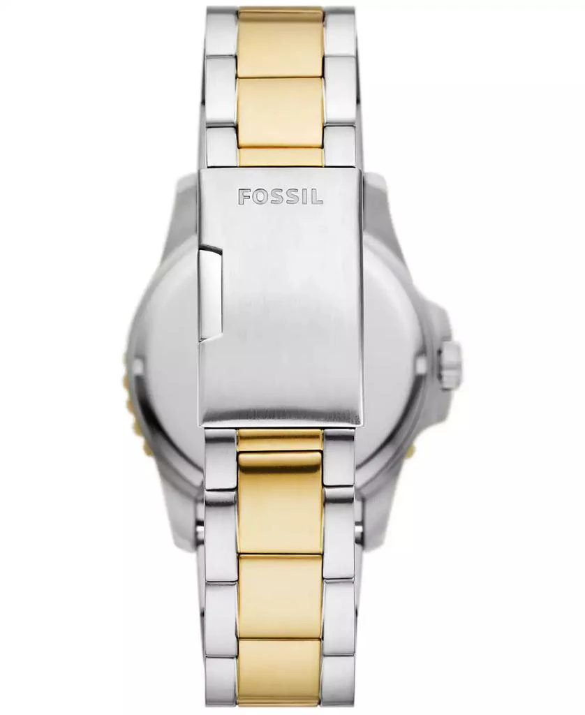 Fossil Men's Blue Dive Three-Hand Date Two-Tone Stainless Steel Watch 42mm 4