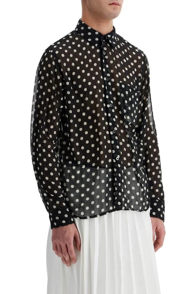 Black Comme des Garçons Black Comme des Garçons Transparent Polka-Dot Shirt 2
