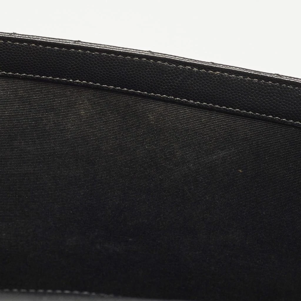 Yves Saint Laurent Saint Laurent Black Chevron Leather Large Monogram Envelope Shoulder Bag 8