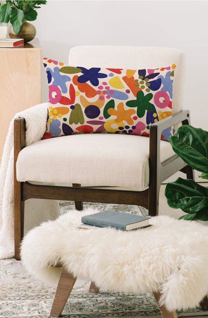 DENY Designs Alisa Galitsyna Bright Abstract Lumbar Throw Pillow