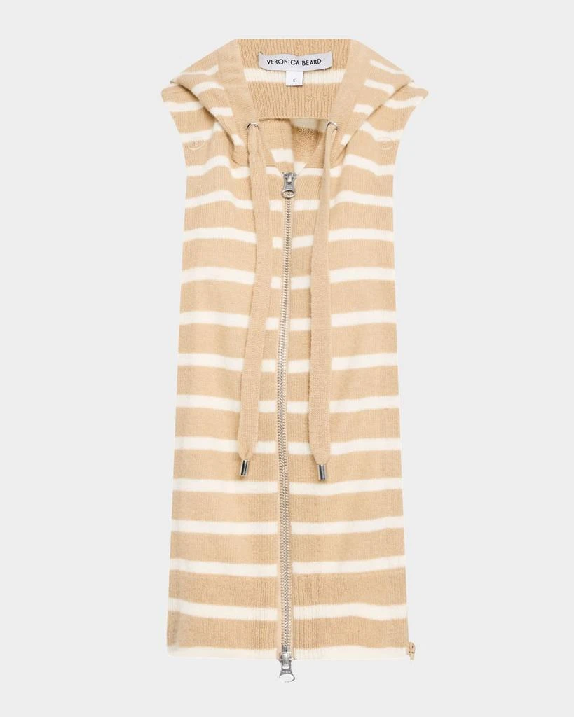VERONICA BEARD Stripe Cashmere Hoodie Dickey 1