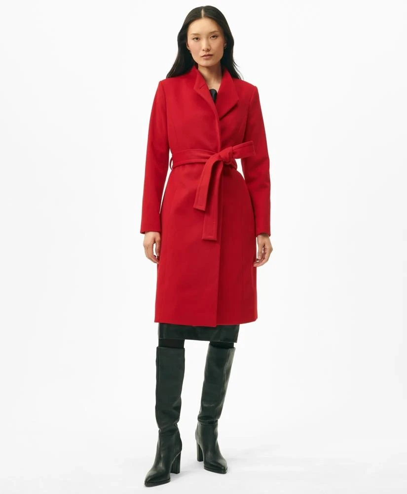 Brooks Brothers Wrap Coat in Water-Repellent Brushed-Twill Wool 1