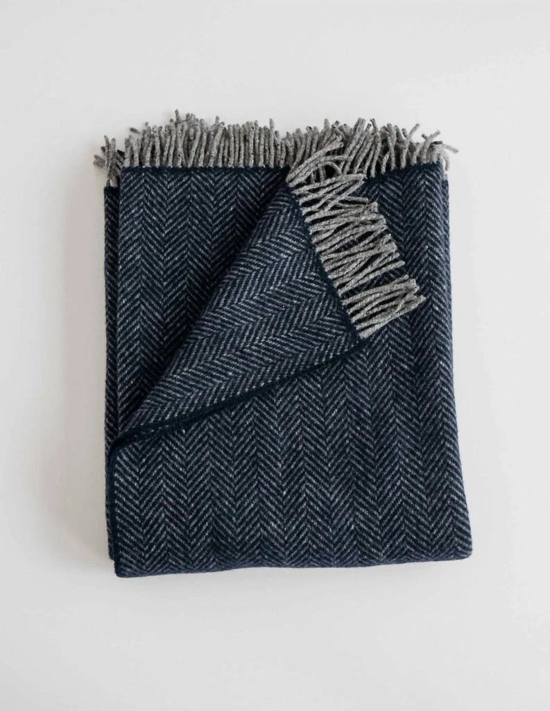 Evangeline Evangeline - Merino Cashmere Herringbone Throw - 54"x72"