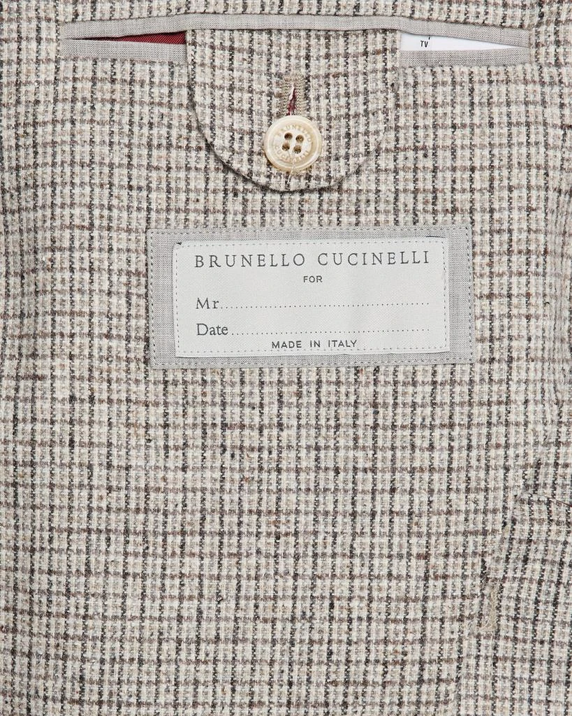 Brunello Cucinelli Men
s Micro-Check Houndstooth Sport Coat 5
