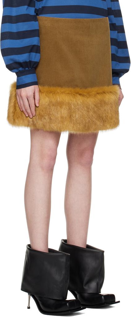 FIDAN NOVRUZOVA Brown & Orange Fox Miniskirt