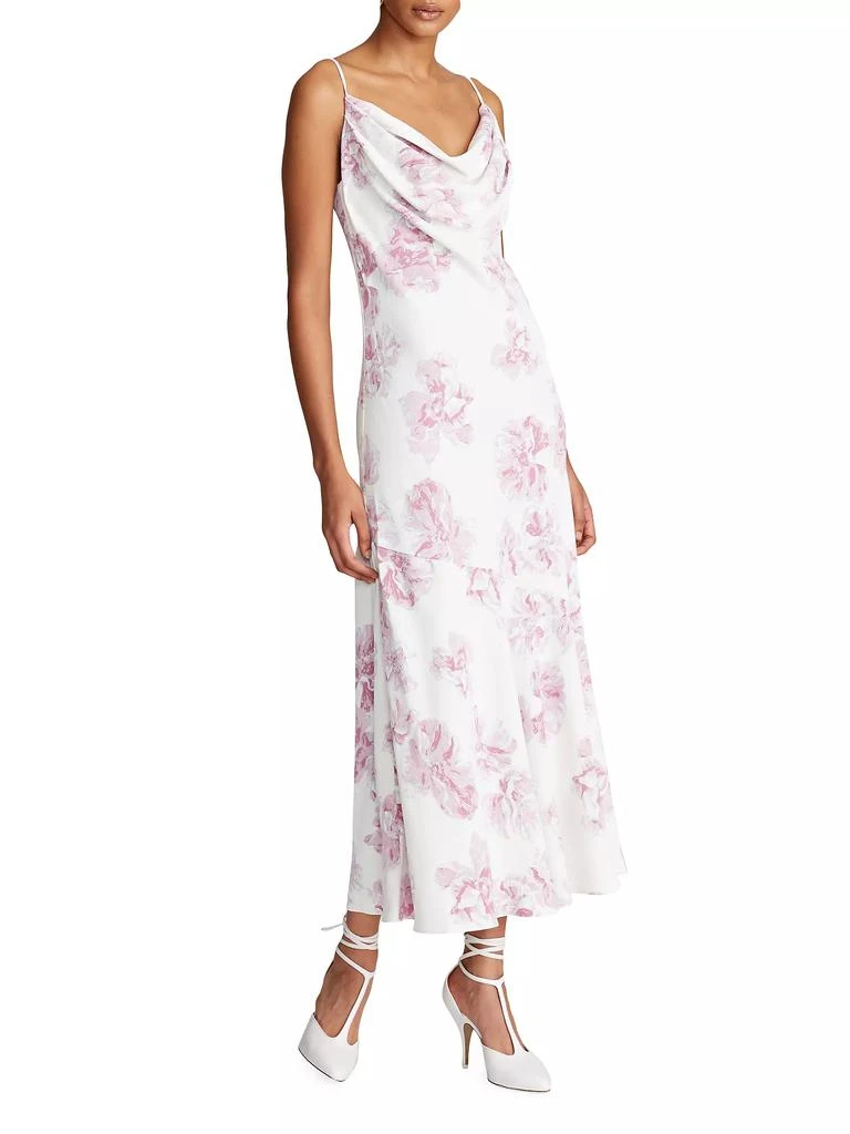 Halston Sonny Floral Crepe Midi-Dress 3