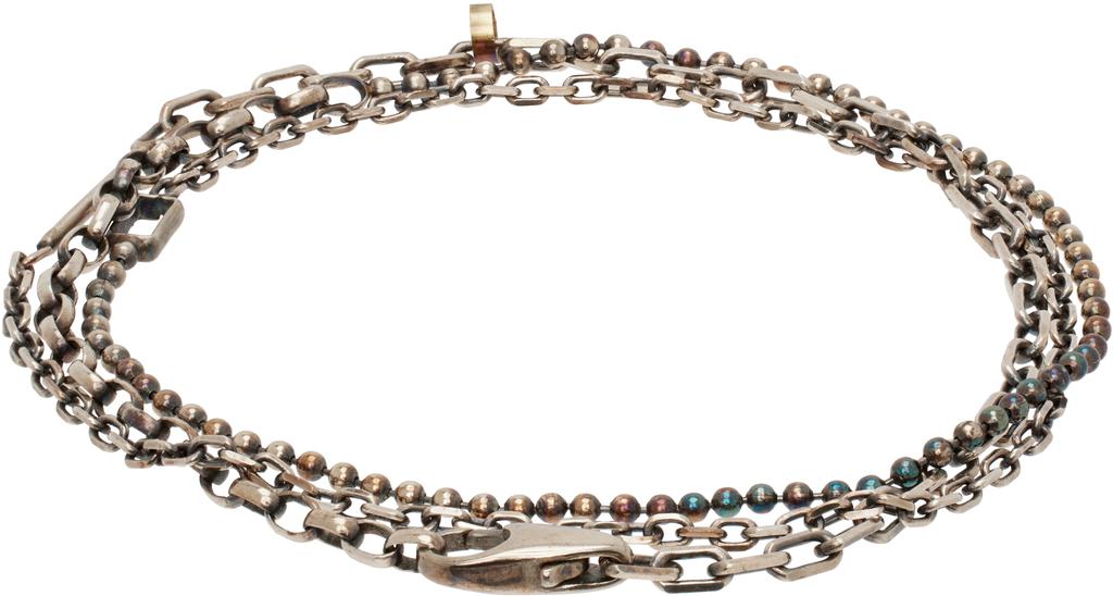 Title of Work Silver Mixed Metal Multi Wrap Bracelet