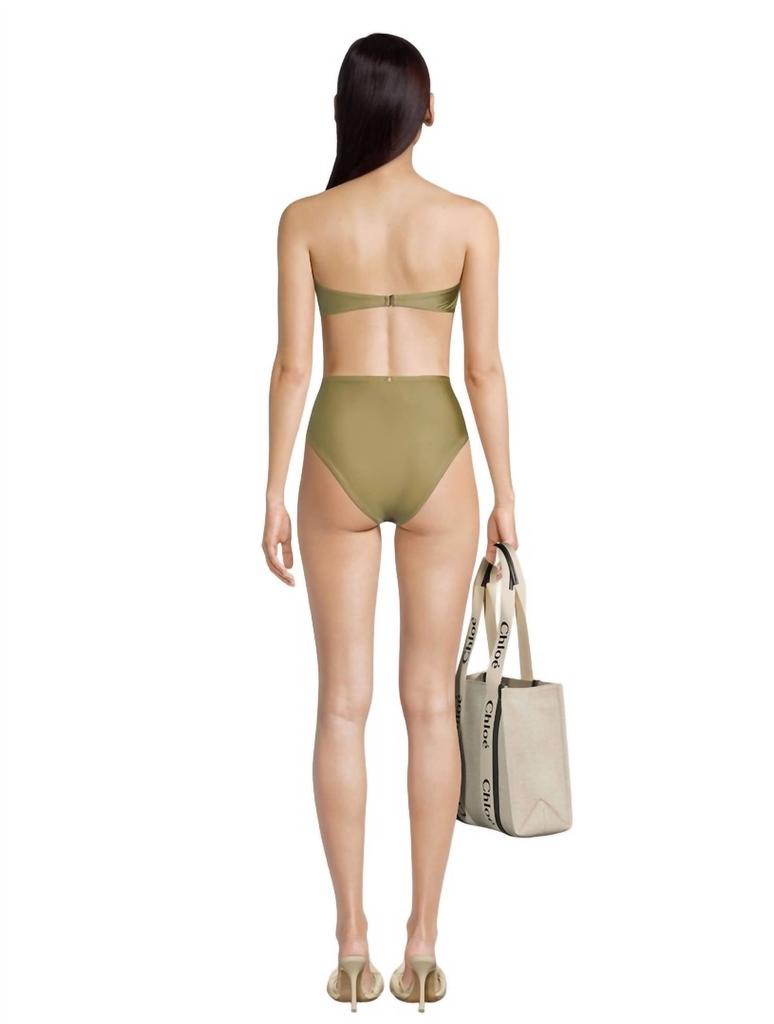 Adriana Degreas Adriana Degreas - Women's Solid High-Leg Bandeau Bikini
