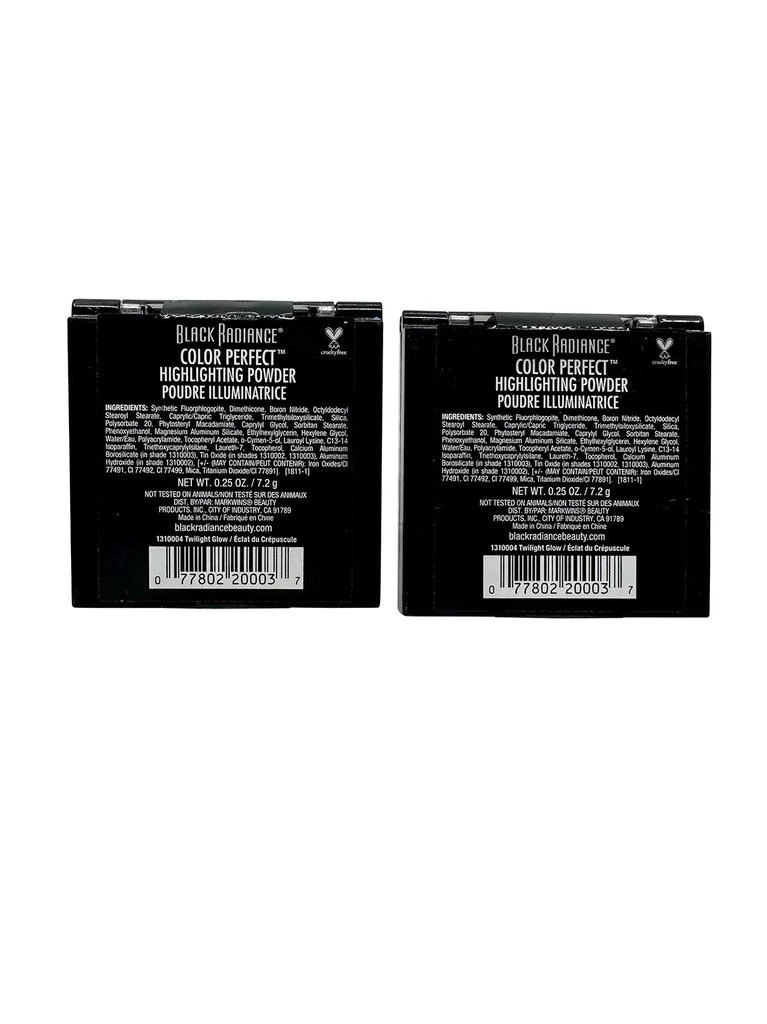 Black Radiance Color Perfect Highlighting Powder Twilight Glow 0.25 OZ DUO 3