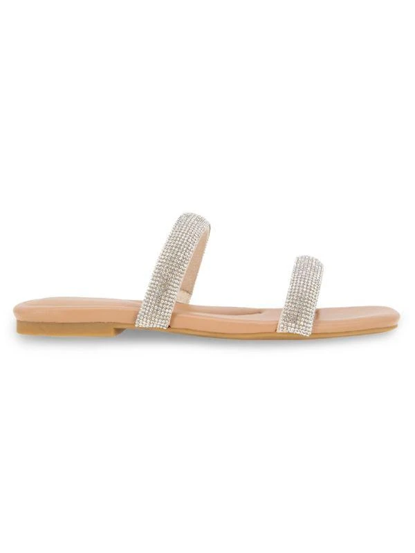 BCBG Glannis Rhinestone Flat Sandals 1