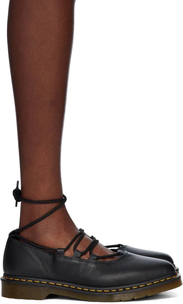 Dr. Martens Black Elphie II Virginia Leather Ballet Loafers 1