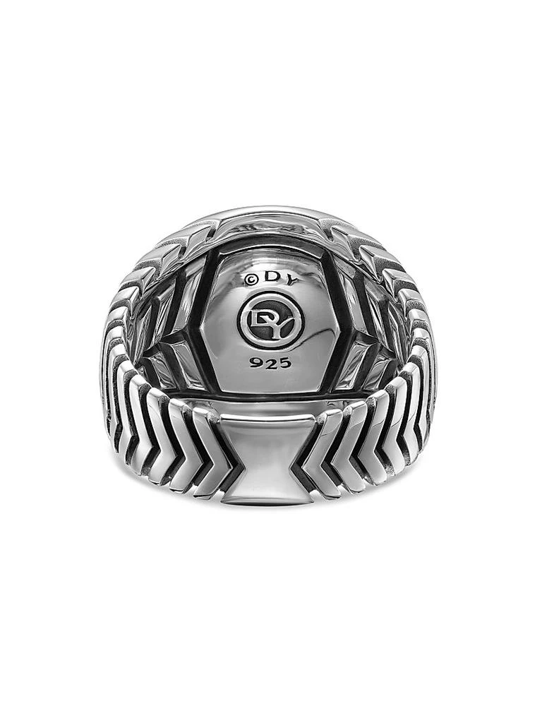 David Yurman Chevron Signet Ring in Sterling Silver, 18MM 6