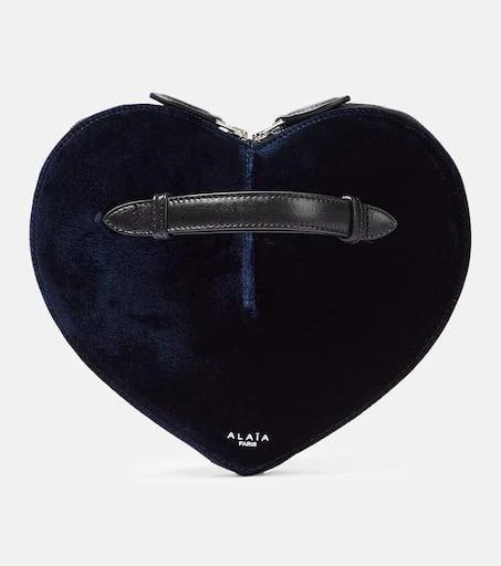 Alaïa Le Cœur velvet heart clutch 1
