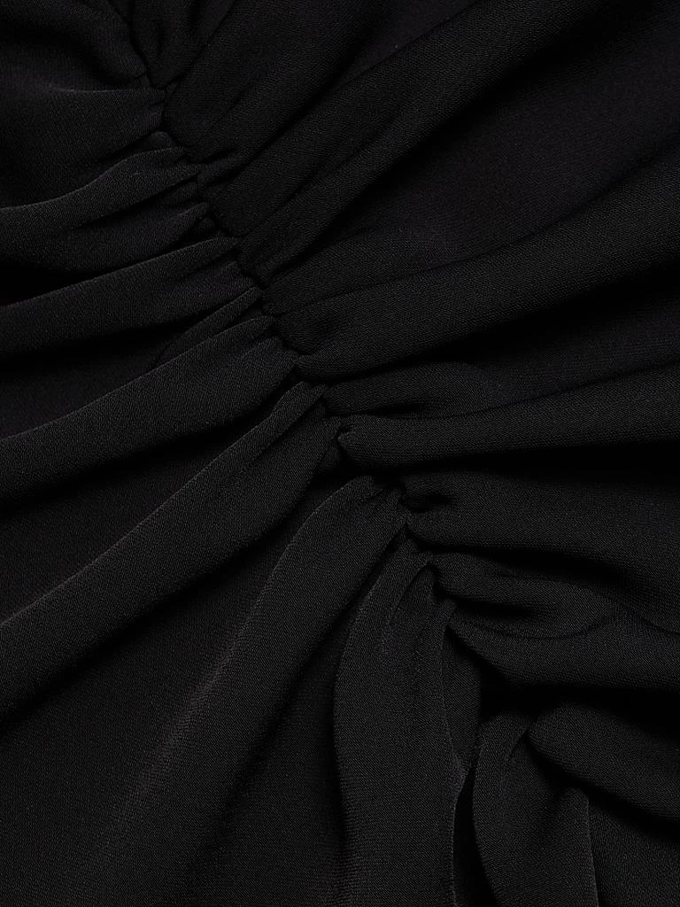 Amsale Satin Ruched Gown 7