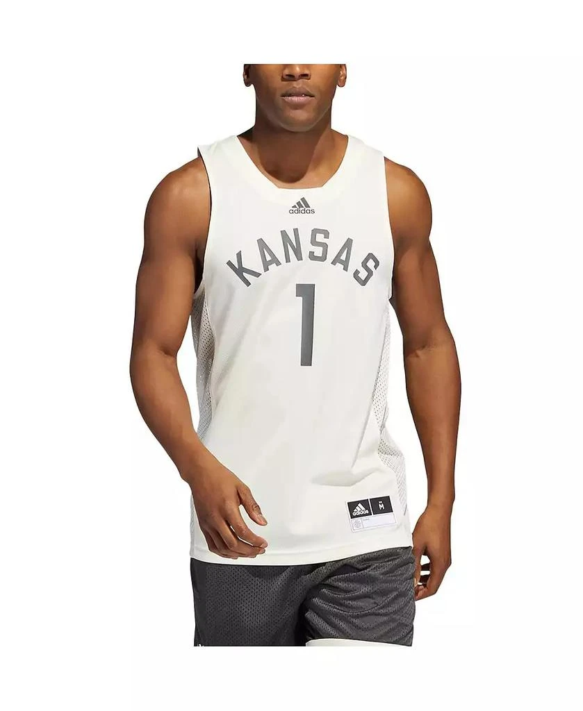 Adidas Men
s #1 Cream Kansas Jayhawks Reverse Retro Jersey