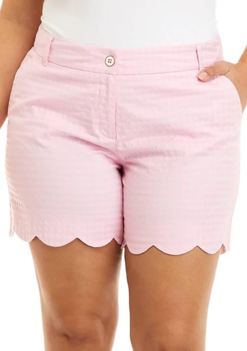 Crown & Ivy™ Ivy Plus Size Shelby Scallop Shorts 1