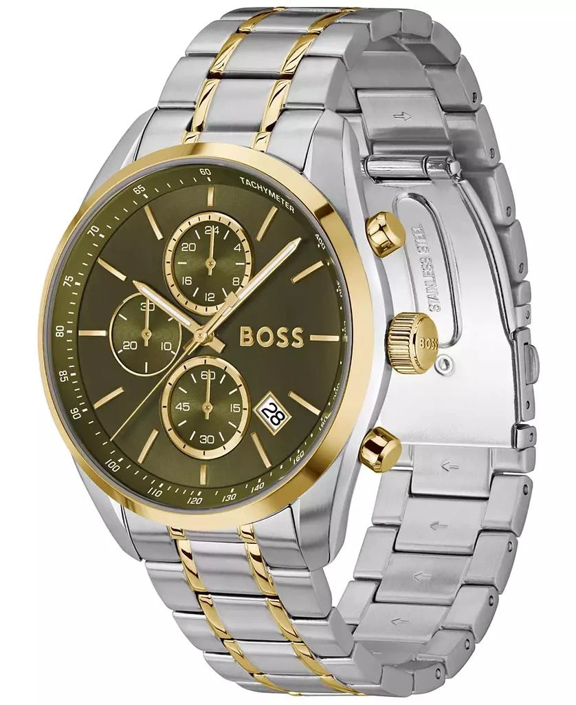 Hugo Boss Men's Grand Prix 44 Quartz Chronograph Two-Tone Stainless-Steel Watch, 44.50mm 2