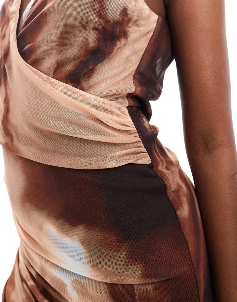 navy blue dress for baby girl Shop ASOS DESIGN plunge neck asymmetric draped mesh midi dress in brown  abstract print on Sale at BeyondStyle – Get 67% Off ASOS DESIGN plunge neck  asymmetric draped mesh midi dress in main image 0