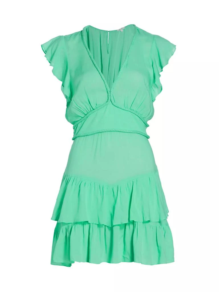 Poupette St Barth Genny V-Neck Ruffled Minidress 1