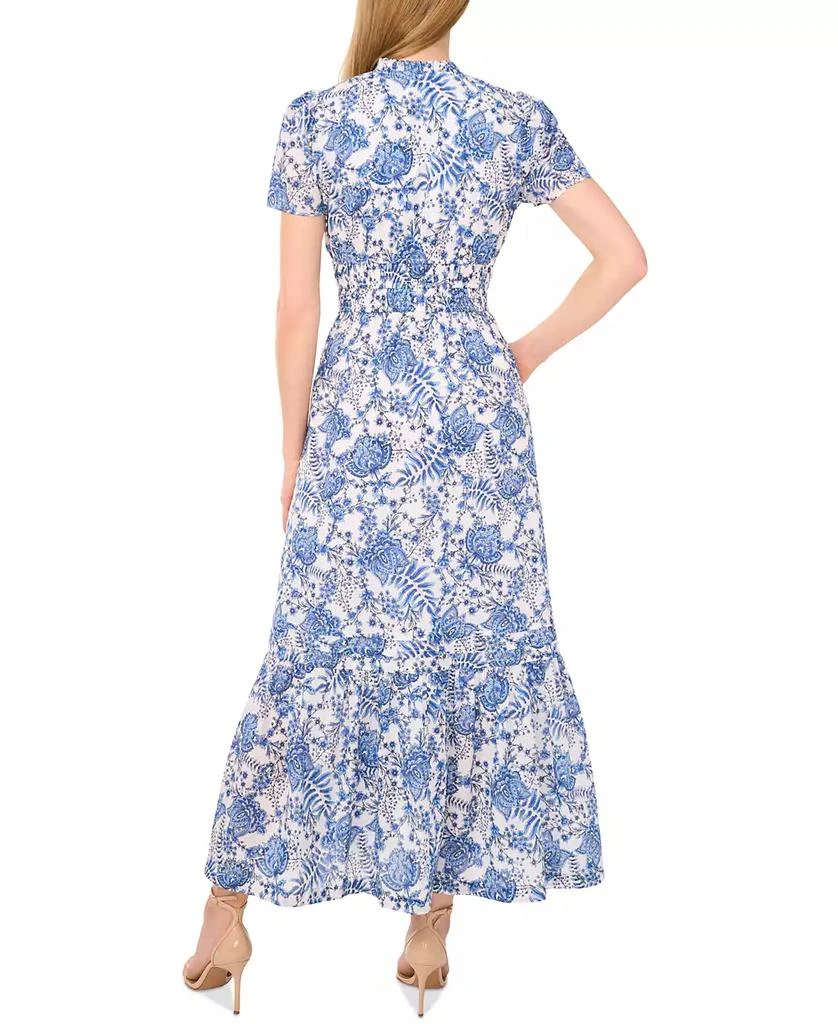 corn flower blue dress Dinah Lace And Satin Maxi Dress / Cornflower Blue | MESHKI main image 1