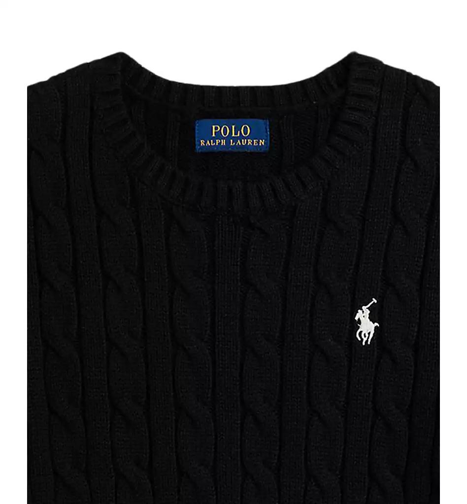 Ralph Lauren Girls 7-16 Cable-Knit Crewneck Sweater