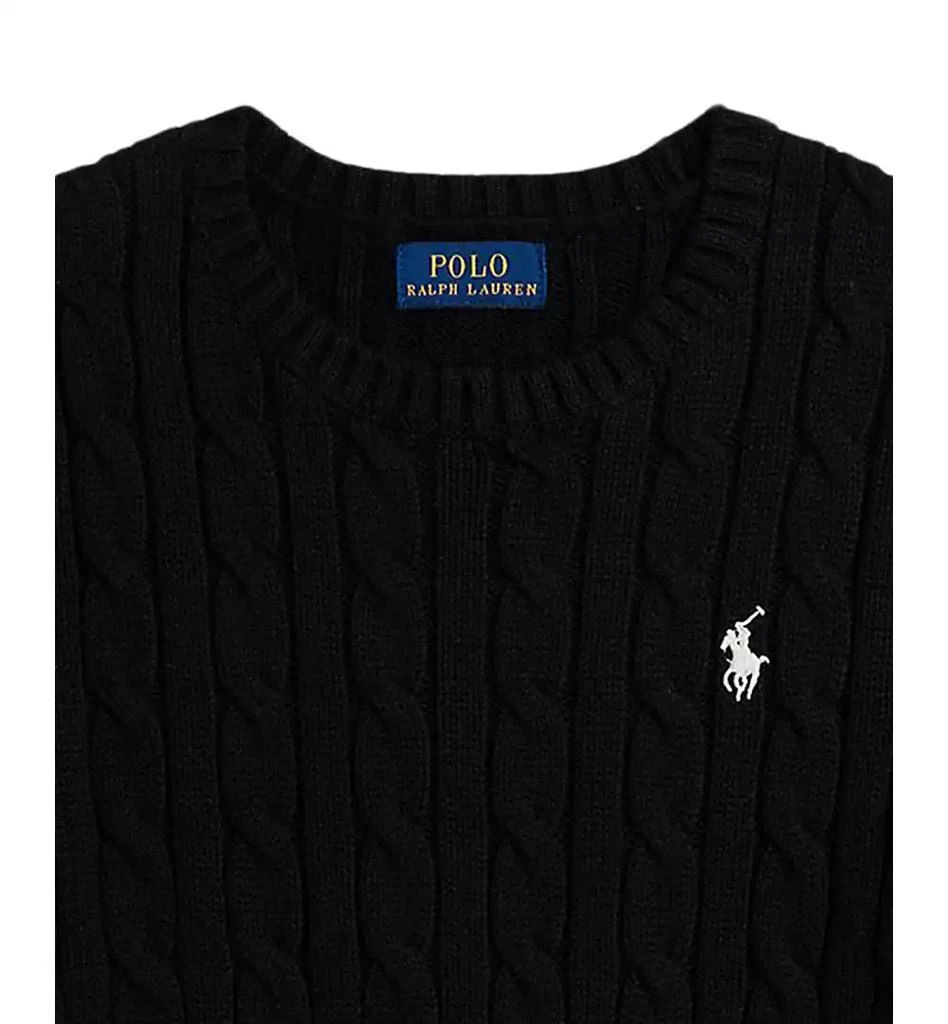 Ralph Lauren Girls 7-16 Cable-Knit Crewneck Sweater 2
