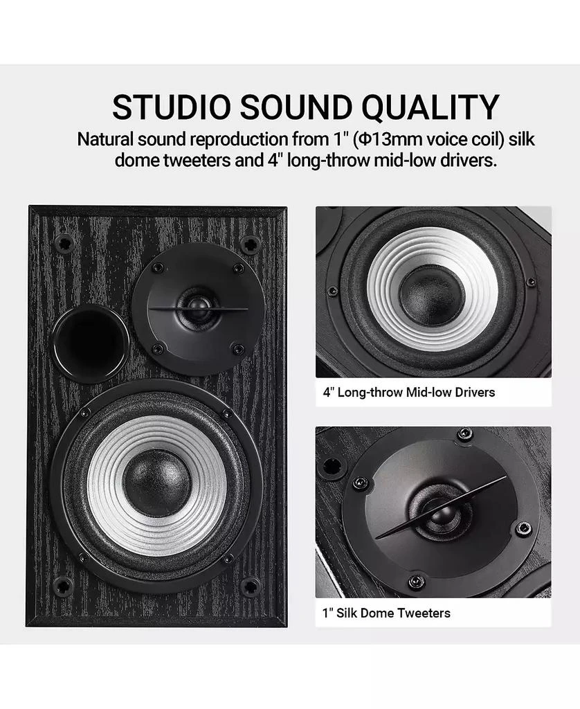 Edifier Bluetooth Bookshelf Speakers with MDF Enclosure, Powered Studio Monitors - 24W RMS (Pair) 3