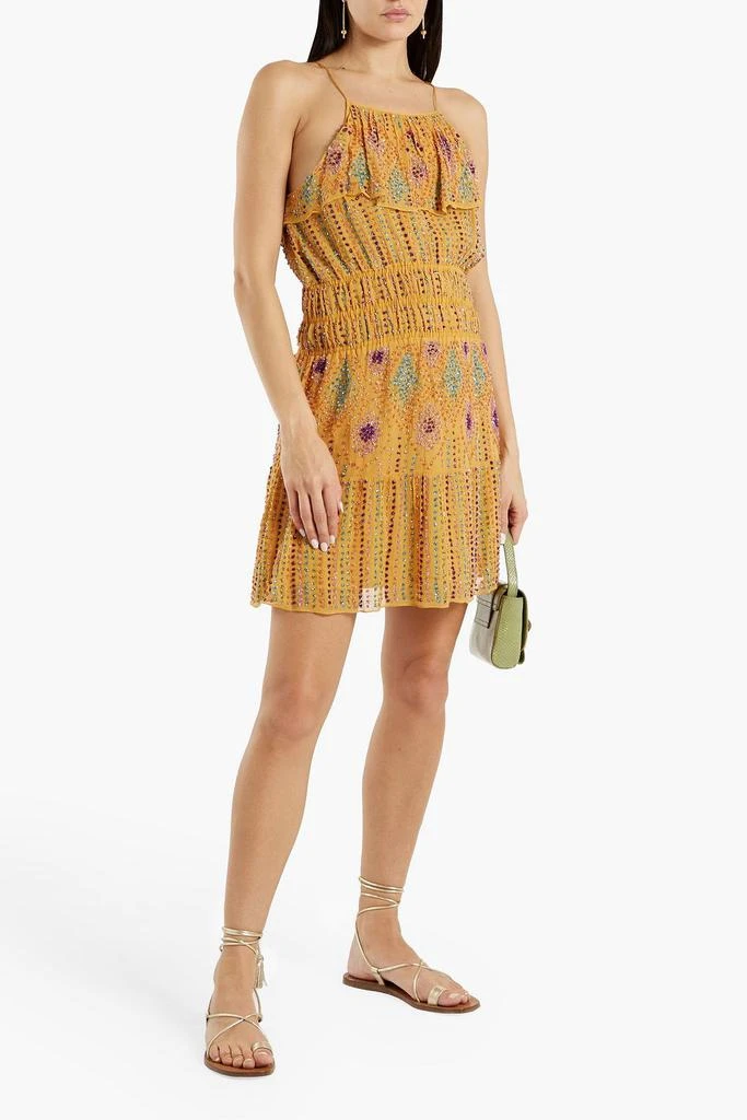 ANTIK BATIK Louise ruffled embellished chiffon mini dress 2