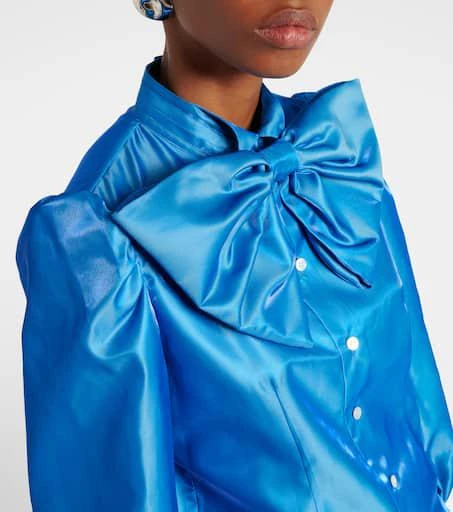 Noir Kei Ninomiya Bow-detail satin blouse 4