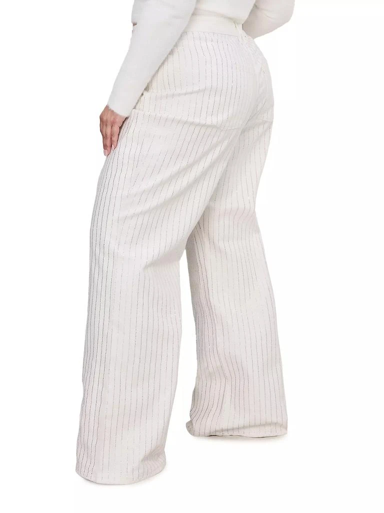 Good American ​Good Ease Rhinestone Pinstripe Jeans 9