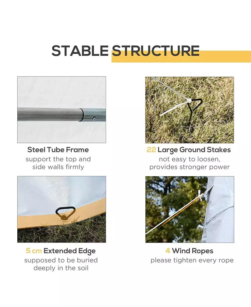 Outsunny 13
x 26
Heavy-duty Large Wedding Tent with Sidewalls, 4