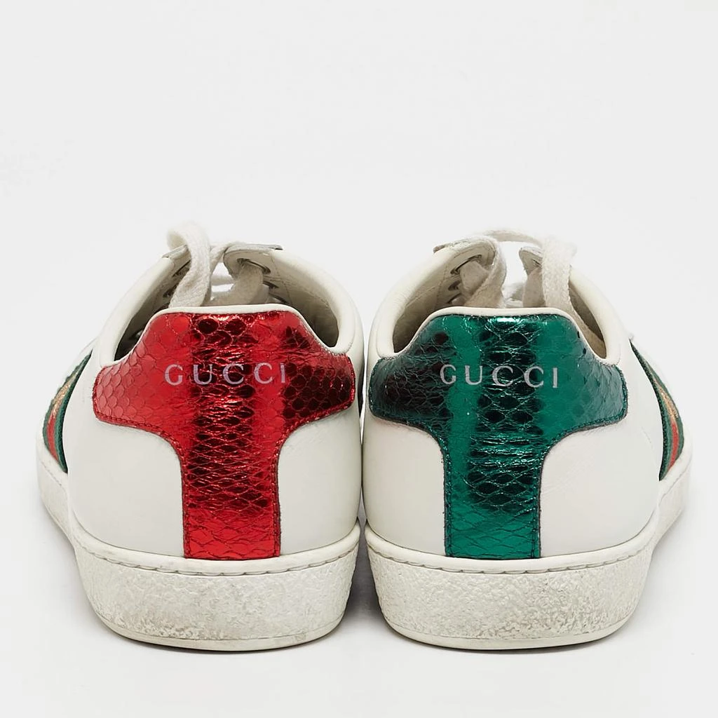 Gucci Gucci White Leather Ace Bee Embroidered Low Top Sneakers Size 36 5