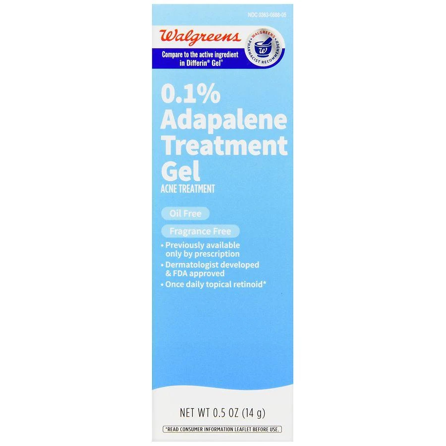 Walgreens 0.1% Adapalene Treatment Gel Fragrance Free 1