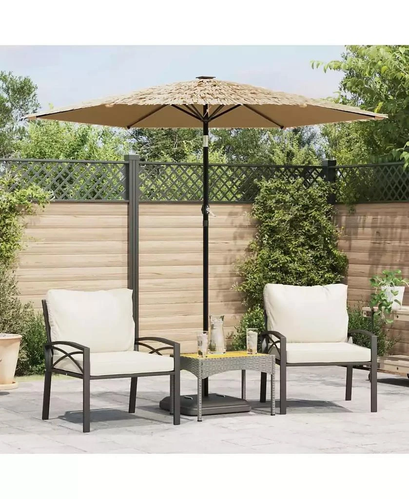 vidaXL Garden Parasol Brown Material: 100% polyester, Powder-Coated Steel 2