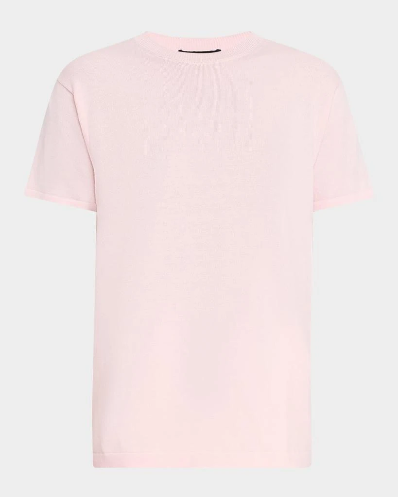Sergio Hudson Short-Sleeve Cashmere Crewneck Sweater 1