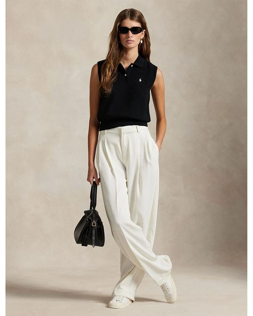 Ralph Lauren Cotton Cropped Sleeveless Polo Sweater 2