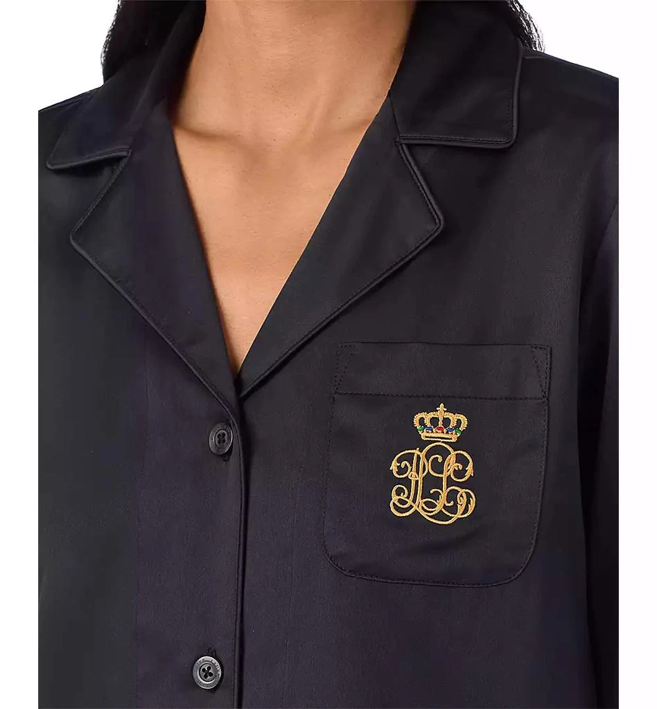 Ralph Lauren Women's Satin Notched-Collar Pajama Set 3