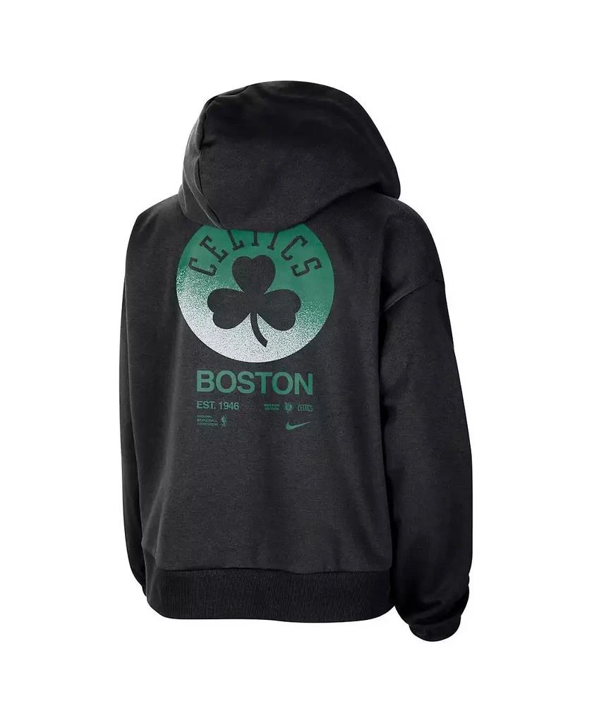NIKE Women's Black Boston Celtics Courtside Standard Issue Performance Pullover Hoodie 2