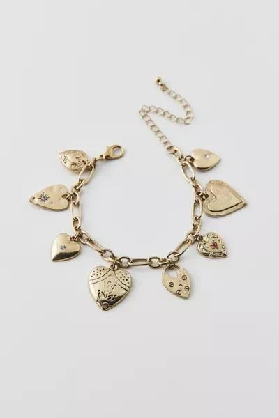 Urban Outfitters Kyla A Lot Of Heart Charm Bracelet 1