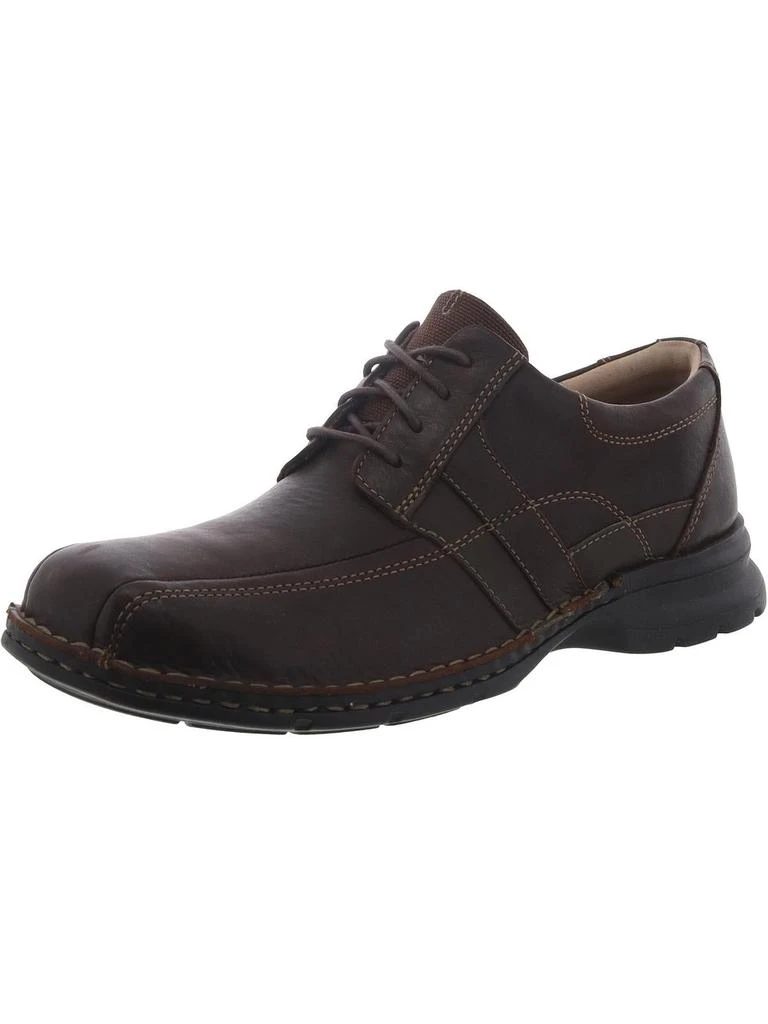 Clarks Espace Mens Leather Front Lace Oxfords 4
