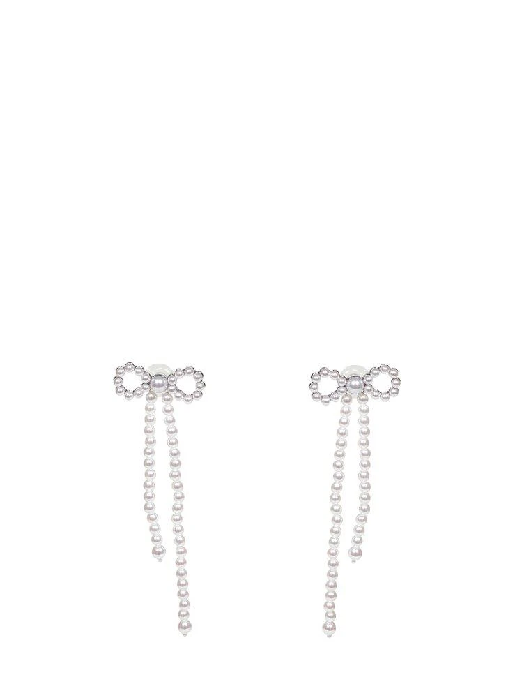 Self Portrait Self-Portrait Bow Embellished Dangle Earrings