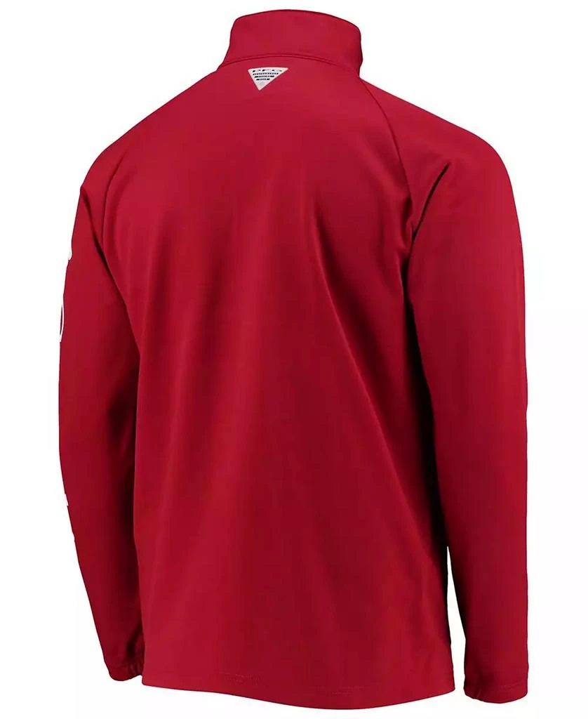 Columbia Men's Crimson Alabama Crimson Tide Terminal Tackle Fleece Raglan Omni-Shade Quarter-Zip Jacket 2