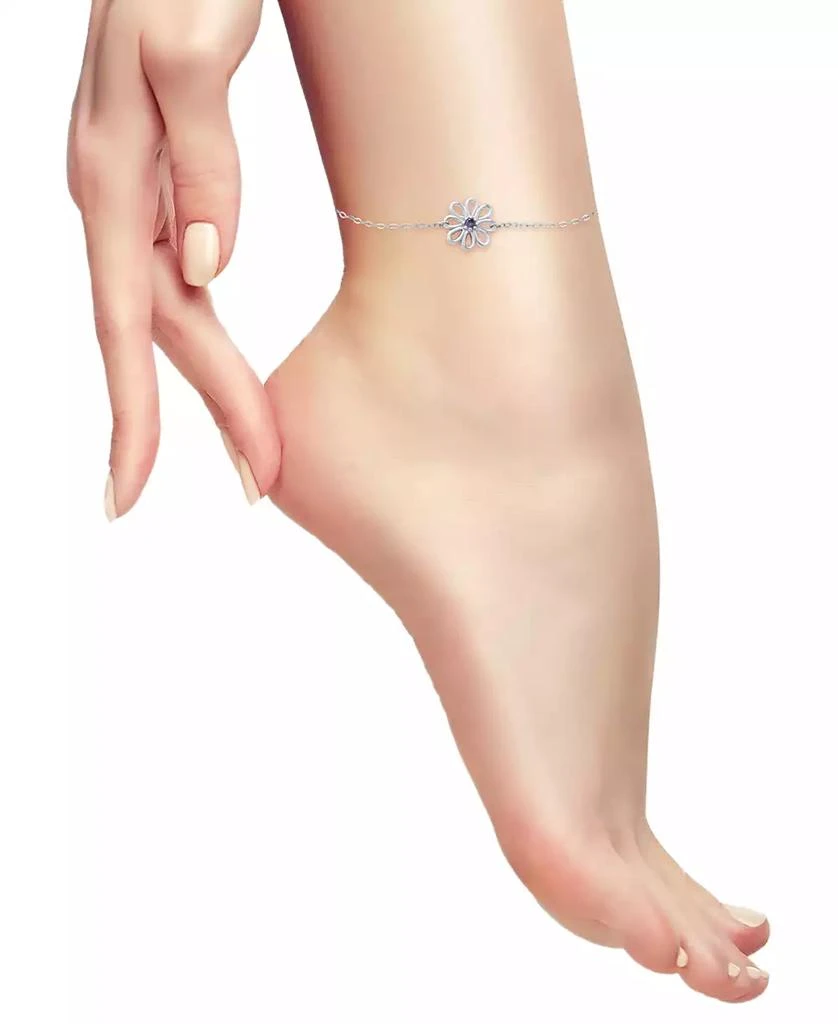 Giani Bernini Cubic Zirconia Ankle Bracelet in Sterling Silver (Also in Lab-Created Pink Sapphire), Created for Macy's 2