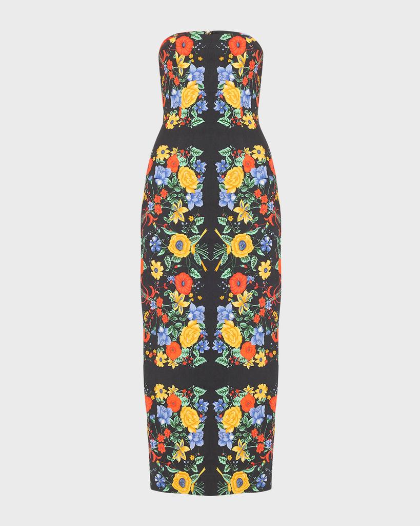 Cara Cara Leah Strapless Floral Midi Dress