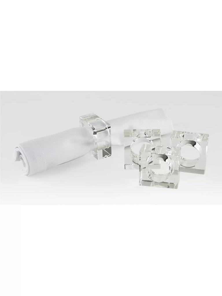 Tizo Smoke Crystal Four-Piece Napkin Holder Set