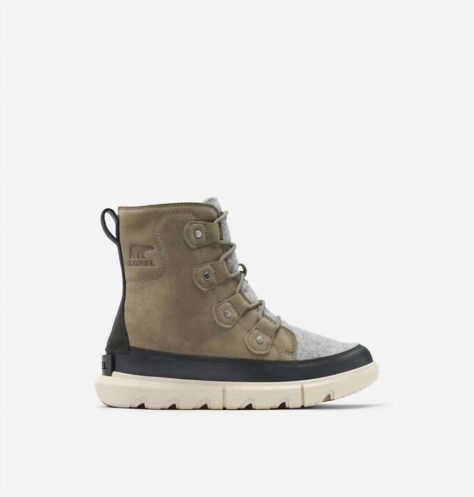 SOREL Women's  Explorer 2 Joan Winter Boot In Sage, Fawn