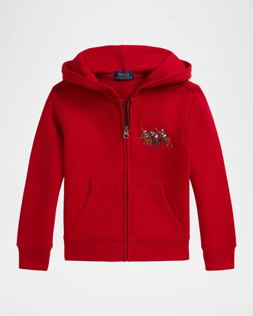 Ralph Lauren Boy
s Triple-Pony Fleece Full-Zip Hoodie