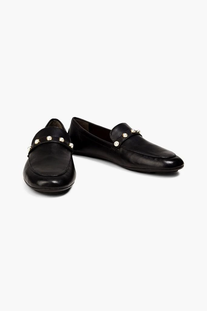 STUART WEITZMAN Allpearls embellished leather loafers 2